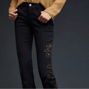 Anthropologie Pilcro The Icon Black Studded Jeans Size 32